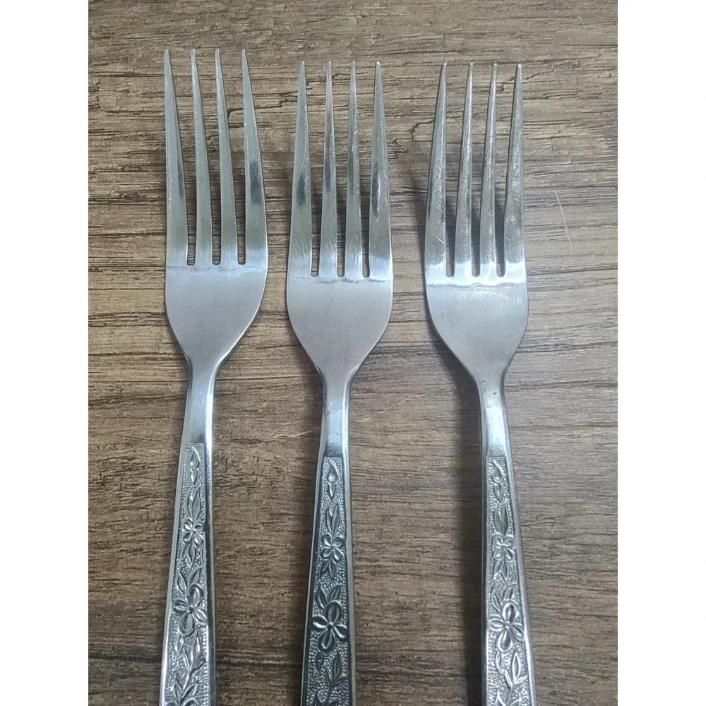 Rogers Co Stanley Roberts La Spana Dinner Fork Lot Of 3 Mid Century Modern Forks